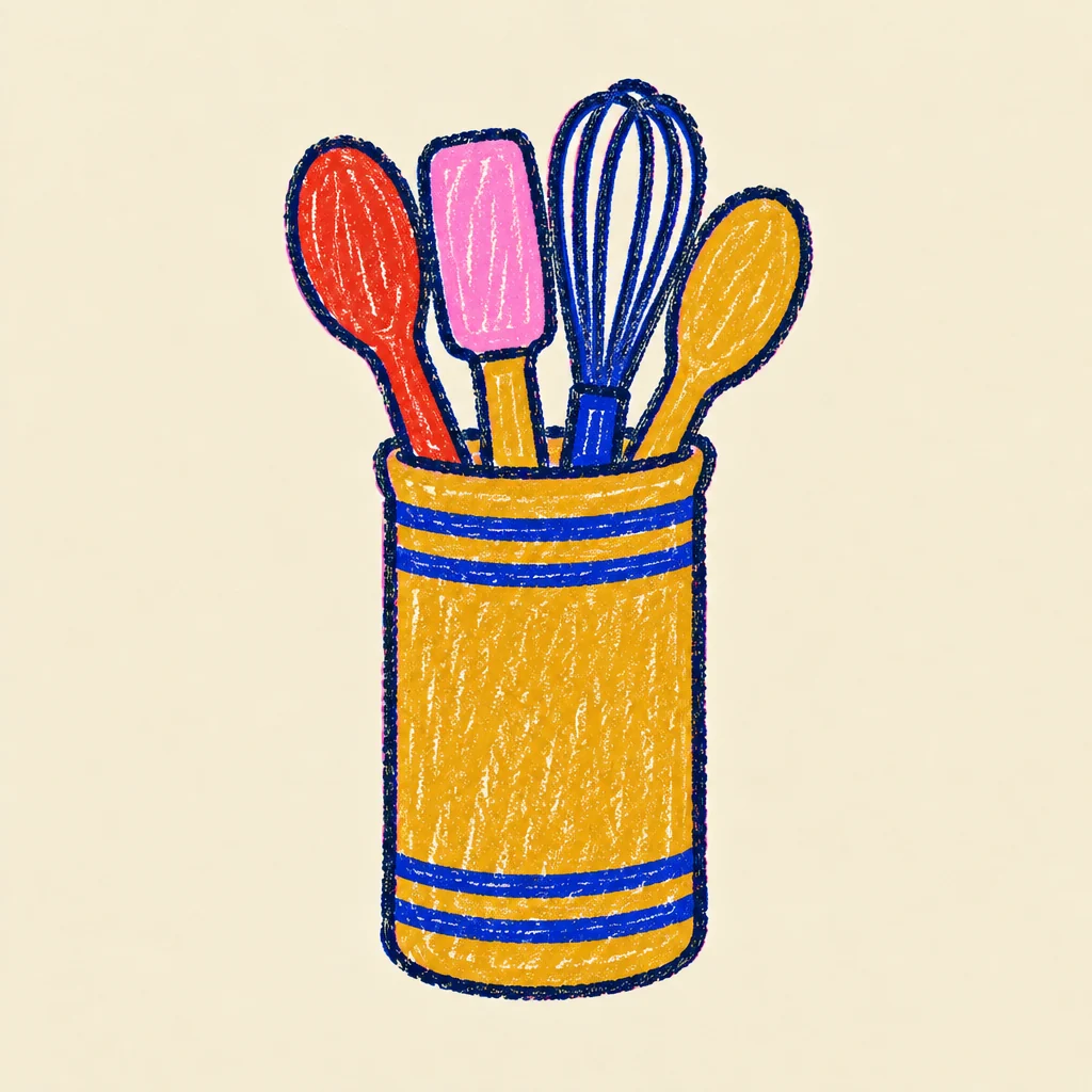 Double-wall utensil holder