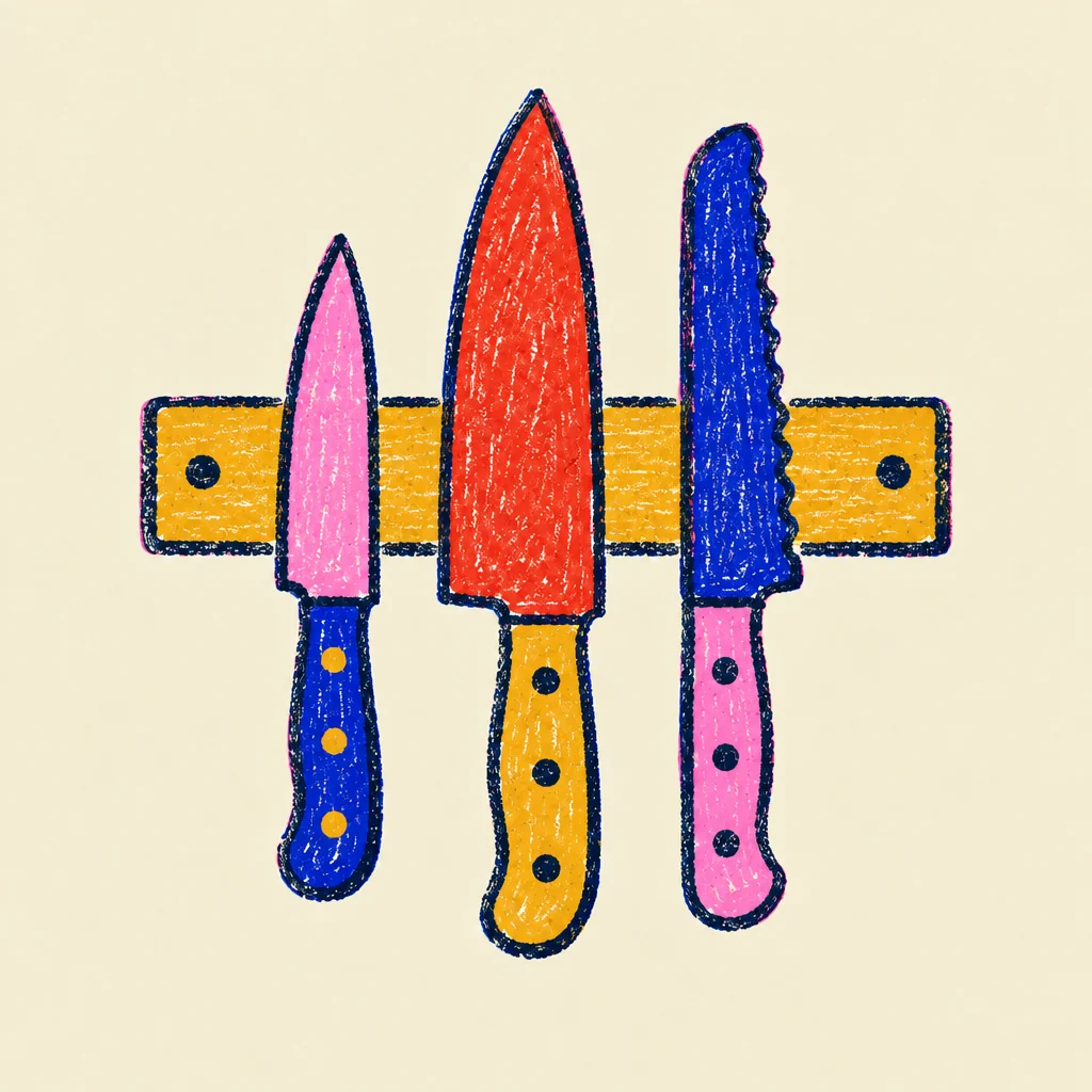 Magnetic knife strip
