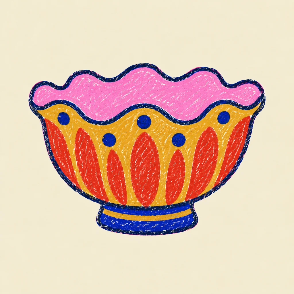 White ruffle decorative bowl